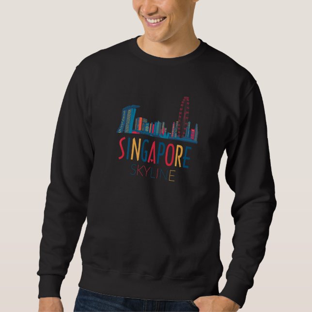 Sweatshirt Horizon de Singapour I Asie (Devant)