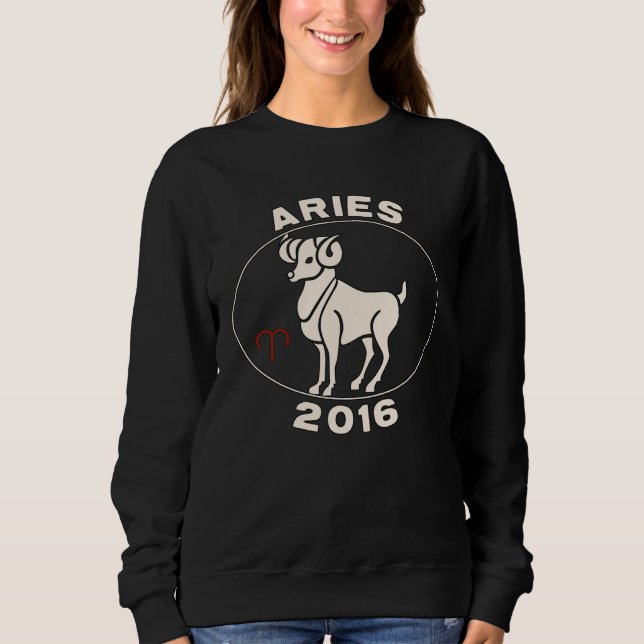 Sweatshirt Horoscope Signe du Zodiaque Bélier Bélier 2016 (Devant)