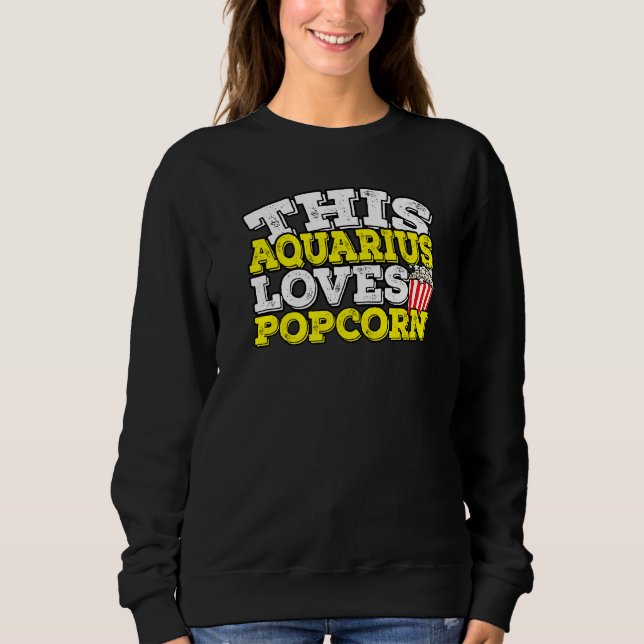 Sweatshirt Horoscope SIGNE Zodiaque Aquarius Lots Popcorn (Devant)
