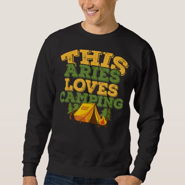 Sweatshirt Horoscope SIGNE Zodiaque Aries Aime Camping (Devant)