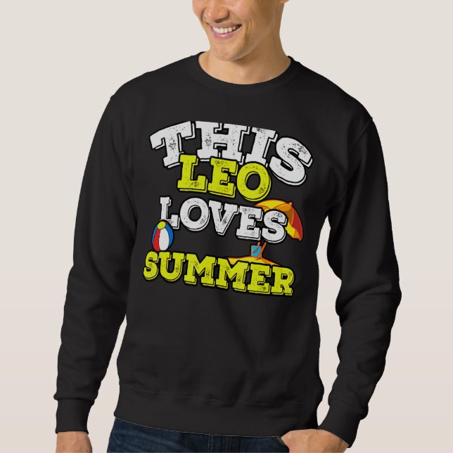 Sweatshirt Horoscope SIGNE Zodiaque Léo aime été (Devant)