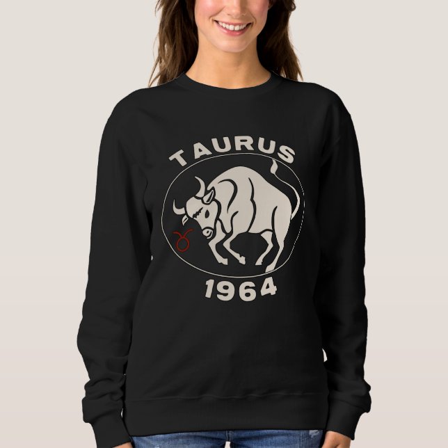 Sweatshirt Horoscope Zodiac Sign Bull Taurus 1964 (Devant)