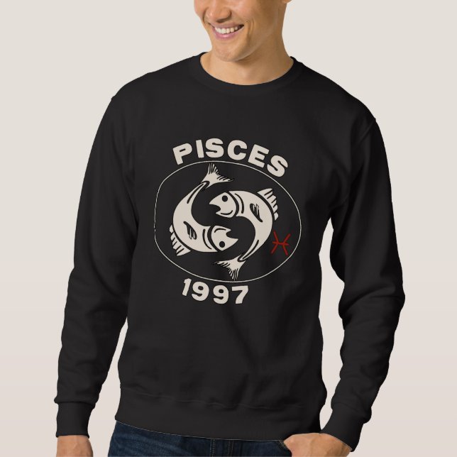 Sweatshirt Horoscope Zodiac Sign Fish Pisces 1997 (Devant)