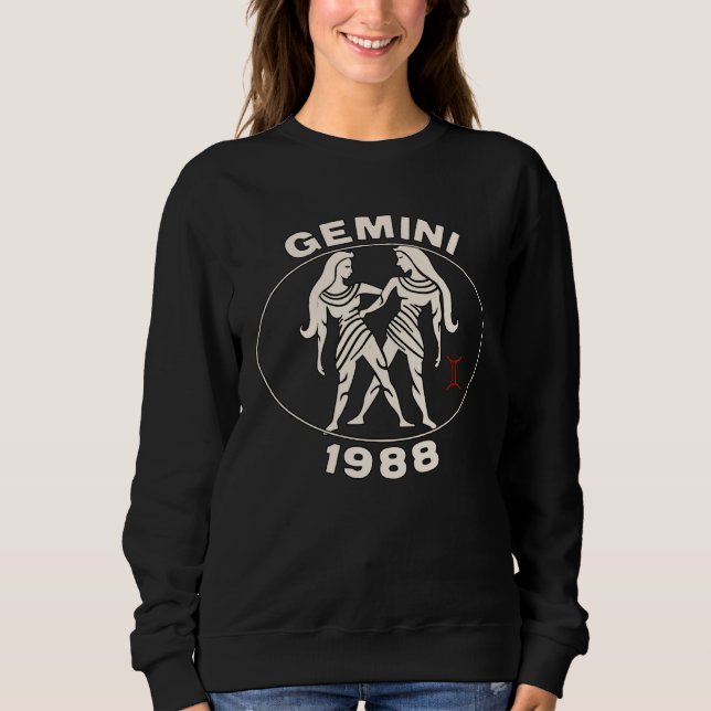 Sweatshirt Horoscope Zodiac Sign Twins 1988 (Devant)