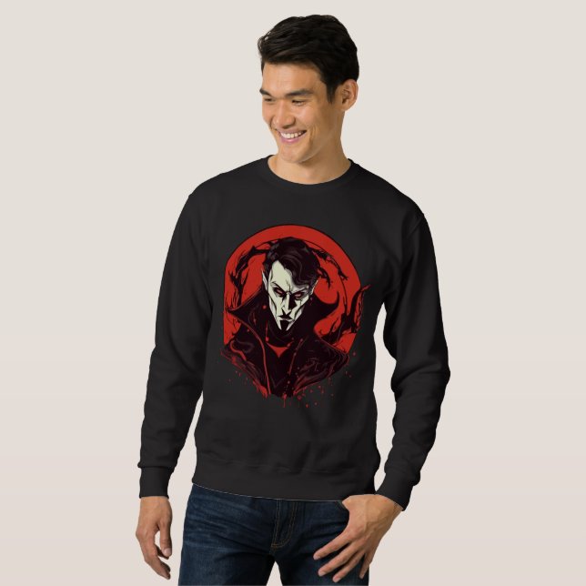 Sweatshirt Horreur à yeux rouges (Devant entier)