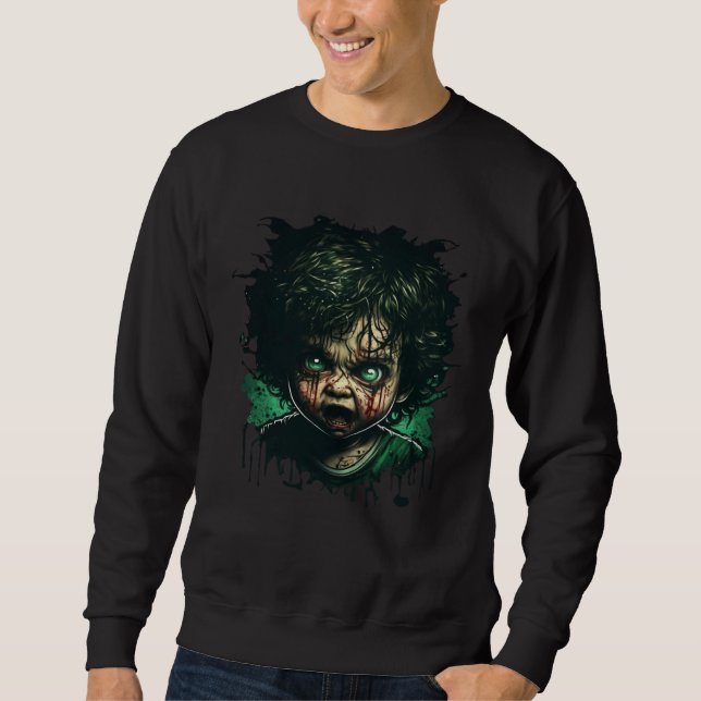 Sweatshirt Horror Evil Baby Nightmare Scary Terrifying Hallow (Devant)