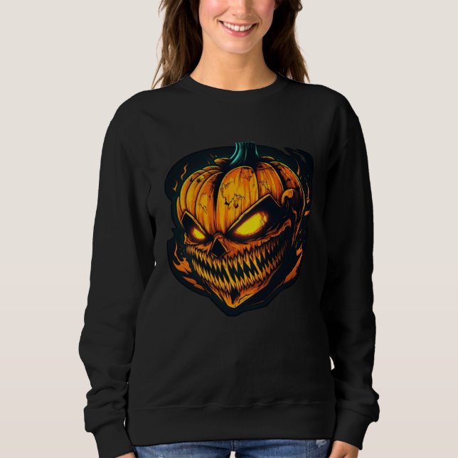 Sweatshirt Horror Evil Pumpkin Nightmare Scary Terrifying Hal (Devant)