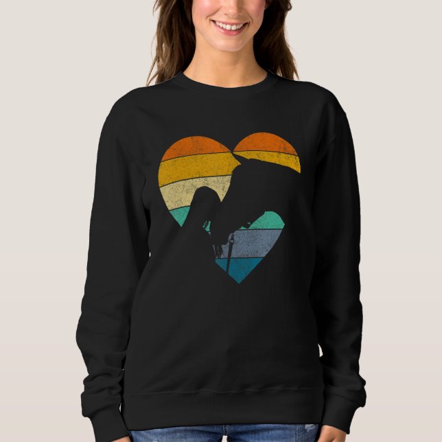 Sweatshirt Horse Girl Heart I Love Horses Equestrian Horsebac (Devant)