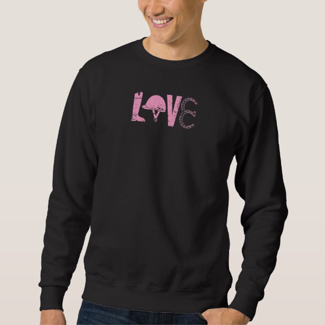 Sweatshirt Horse Love Riding Boots Horsehoe (Devant)