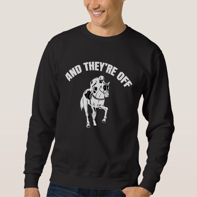 Sweatshirt Horse race track you are from passing on falls on (Devant)