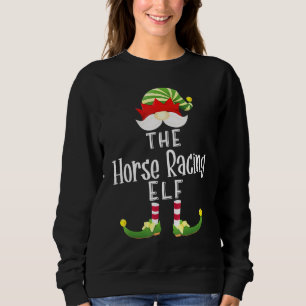 Sweatshirt Horse Racing Elf Group Christmas Pajama Party