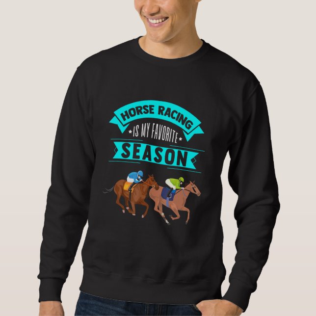 Sweatshirt Horse Racing Est Mon Application De Course De Chev (Devant)