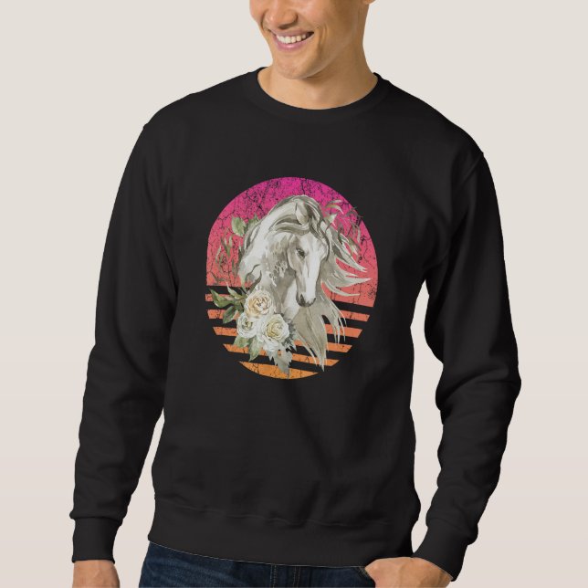 Sweatshirt Horse Retro Horses Wild Life Horse Lover Retro Wes (Devant)
