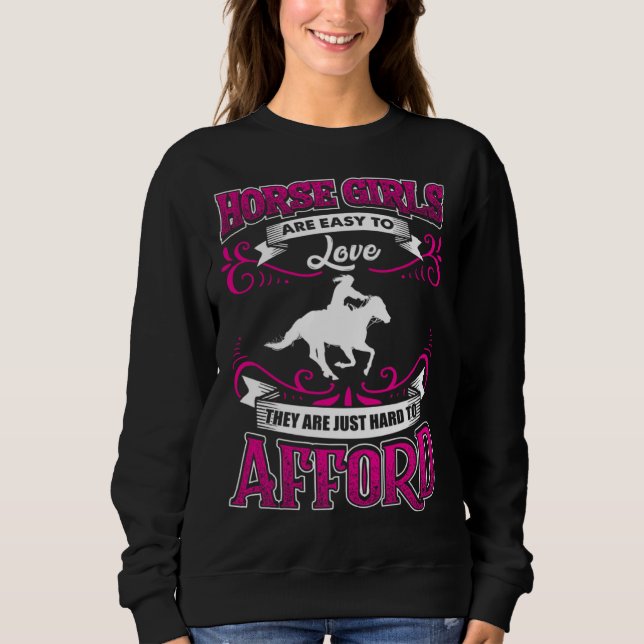 Sweatshirt Horse Shirt for Women Girls Cute Horseback Riding (Devant)