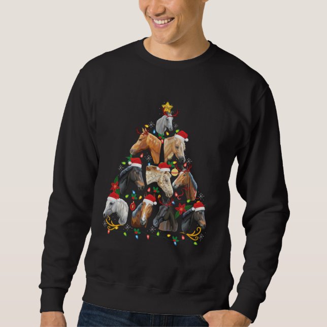 Sweatshirt Horses Christmas Tree Horse  Xmas Pyjama (Devant)