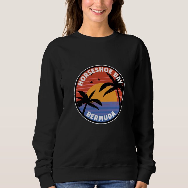 Sweatshirt Horseshoe Bay Bermuda Sunset Paradise (Devant)