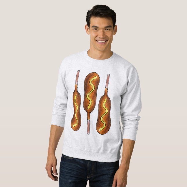 Sweatshirt Hot Corn Chien Corndog Mustard Carnival (Devant entier)