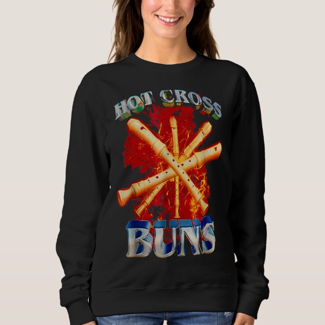Sweatshirt Hot Cross Buns Funny (Devant)