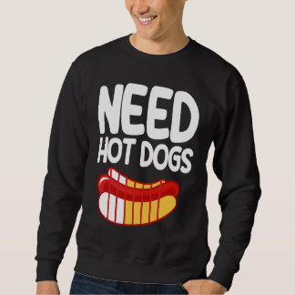 Sweatshirt Hot Dog Adult Low Battery Need Hot Dogs