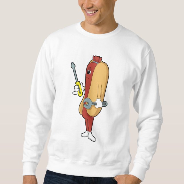 Sweatshirt Hotdog en mécanique avec outil (Devant)