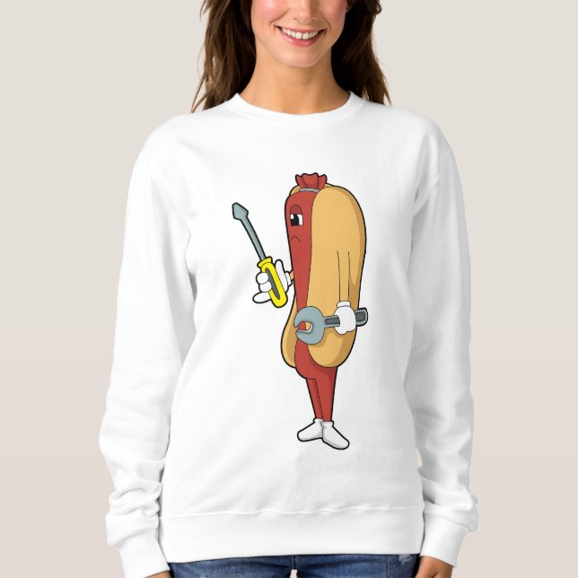 Sweatshirt Hotdog en mécanique avec outil (Devant)