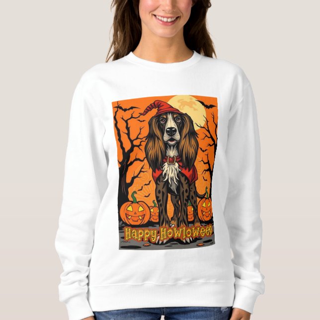 Sweatshirt Hound Afghan Heureux Howloween (Devant)