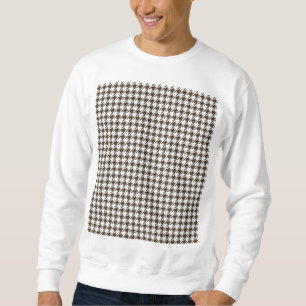 Sweatshirt Houndstooth de Brown Combination par Shirley Taylo