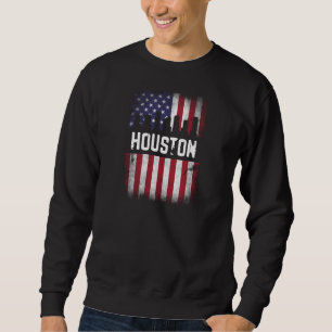 Sweatshirt Houston USA Drapeau Design pour Houston fier