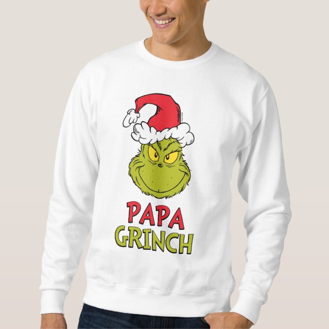 Sweatshirt How the Grinch Stole Christmas | Papa Grinch T-Shi (Devant)