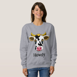 Sweatshirt Howdy Vache mûre