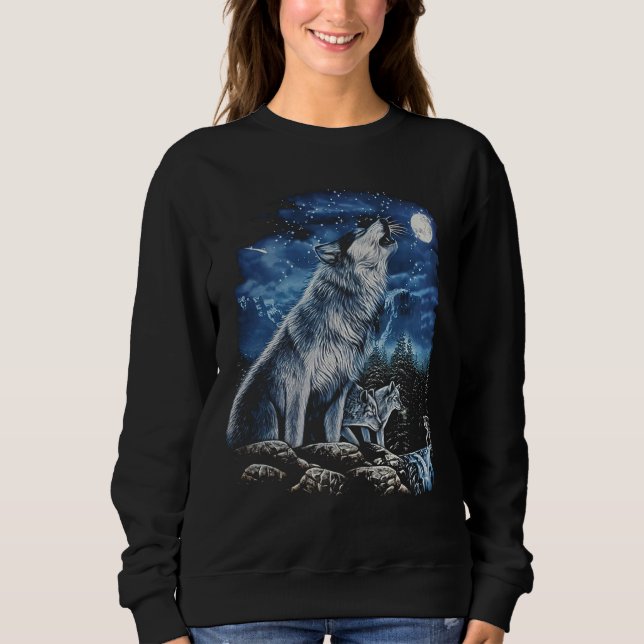 Sweatshirt Howling Wolf (Devant)