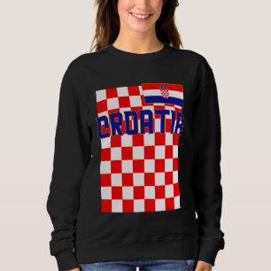 Sweatshirt Hrvatska, Croatie, Hrvatska zastava, Partie croate