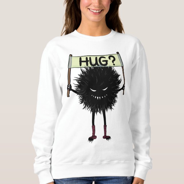 Sweatshirt Hug de caractères mal déplaisant (Devant)