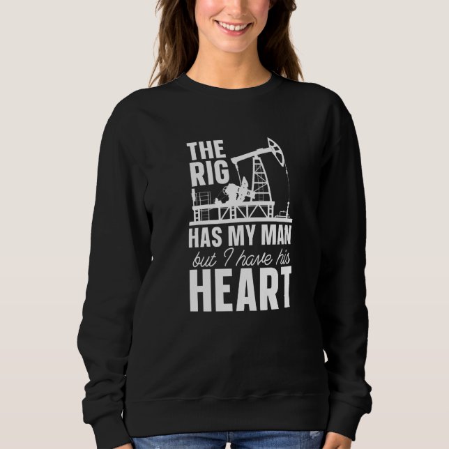 Sweatshirt Huile foreuse creuse fracking champ d'huile (Devant)