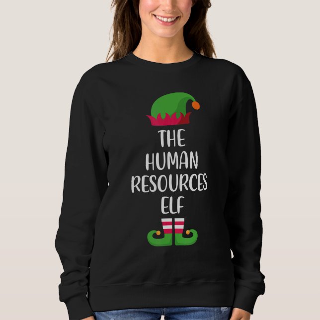 Sweatshirt Human Resources Elf Family Matching Group Christma (Devant)