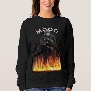 Sweatshirt Humeur Amusante Bernie Sanders Mittens Flames mème