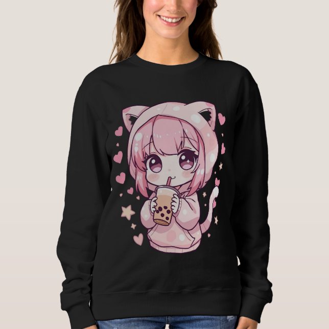 Sweatshirt Humeur Chibi Sucrée (Devant)