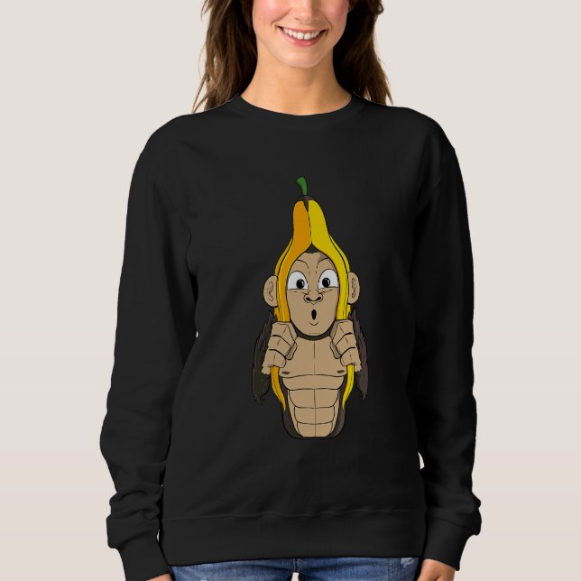 Sweatshirt Humour à la banane singe (Devant)