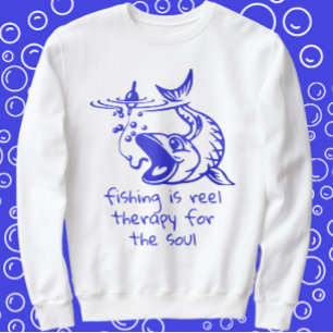 Sweatshirt Humour de pêche thérapie de bobine