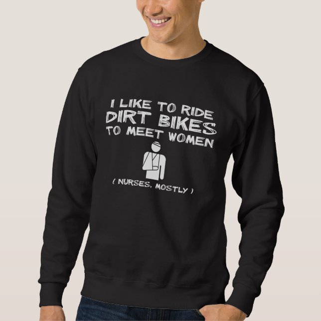 Sweatshirt Humour drôle de chemise de motocross de vélo de (Devant)