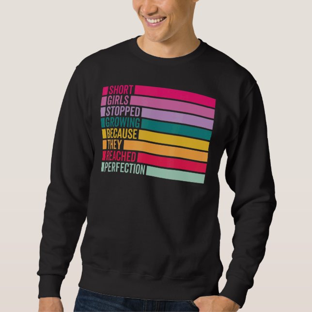 Sweatshirt Humour Petites Filles Arrêtées De Croissance Dit 2 (Devant)