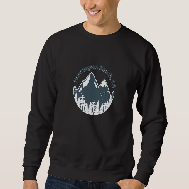 Sweatshirt Huntington Beach Ca Mountains Camp d'Escalade Rand (Devant)