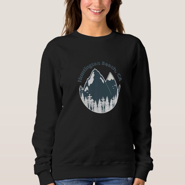 Sweatshirt Huntington Beach Ca Mountains Camp d'Escalade Rand (Devant)