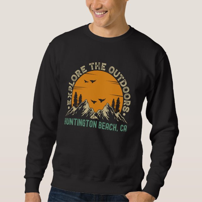 Sweatshirt Huntington Beach, Californie - Explorez L'Extérieu (Devant)