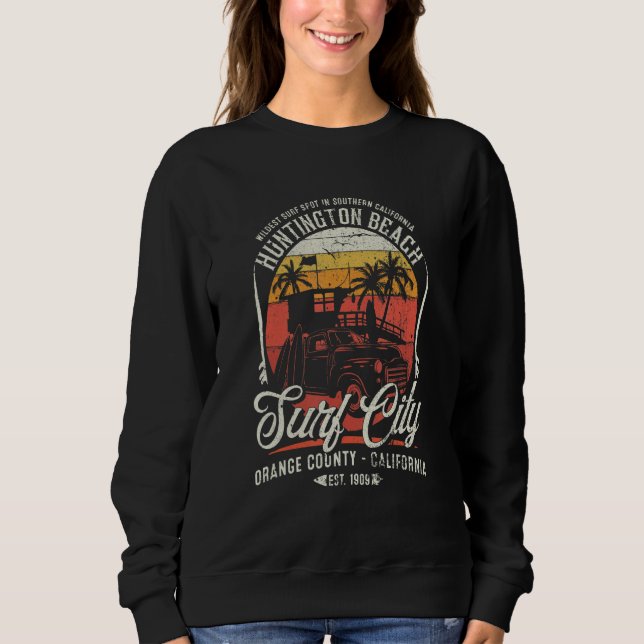 Sweatshirt Huntington Beach Surf City West Coastu2019s Wildes (Devant)