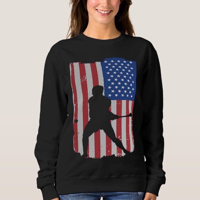 Sweatshirt Hurling Player American Flag (Devant)