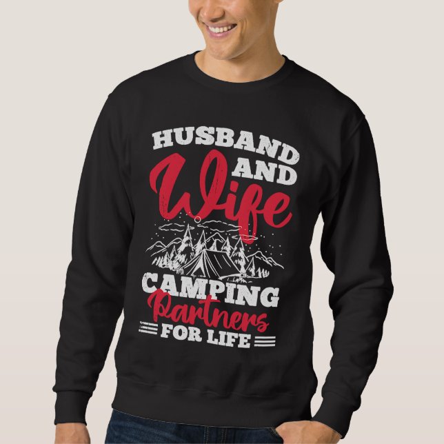Sweatshirt Husband And Wife Camping Partners For Life  3 (Devant)