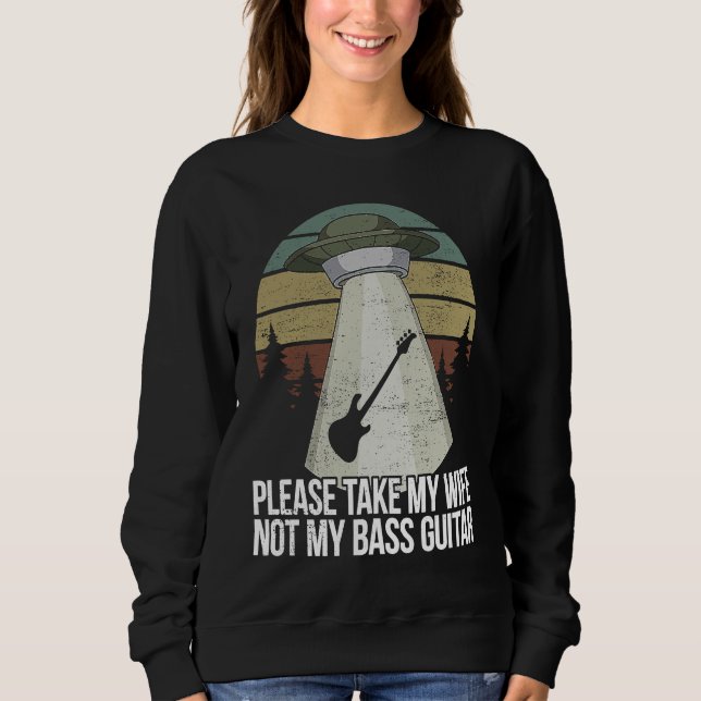 Sweatshirt Husband Bass Player Bassist (Devant)