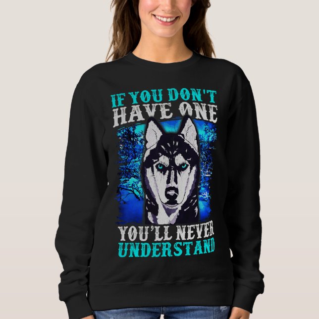 Sweatshirt Husky Alaskan Huskies Propriétaire de chien (Devant)