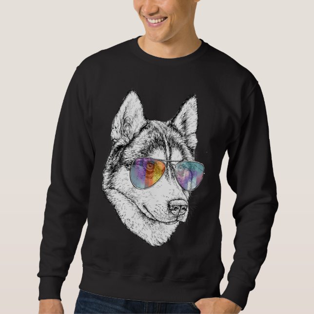 Sweatshirt Husky Avec Aviateurs (Devant)